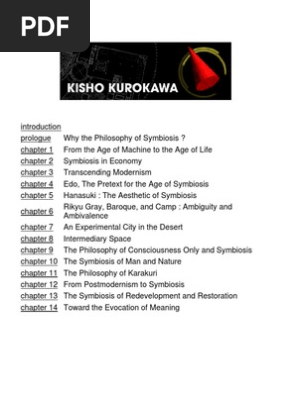Kisho Kurokawa - The Philosophy of Symbiosis | PDF