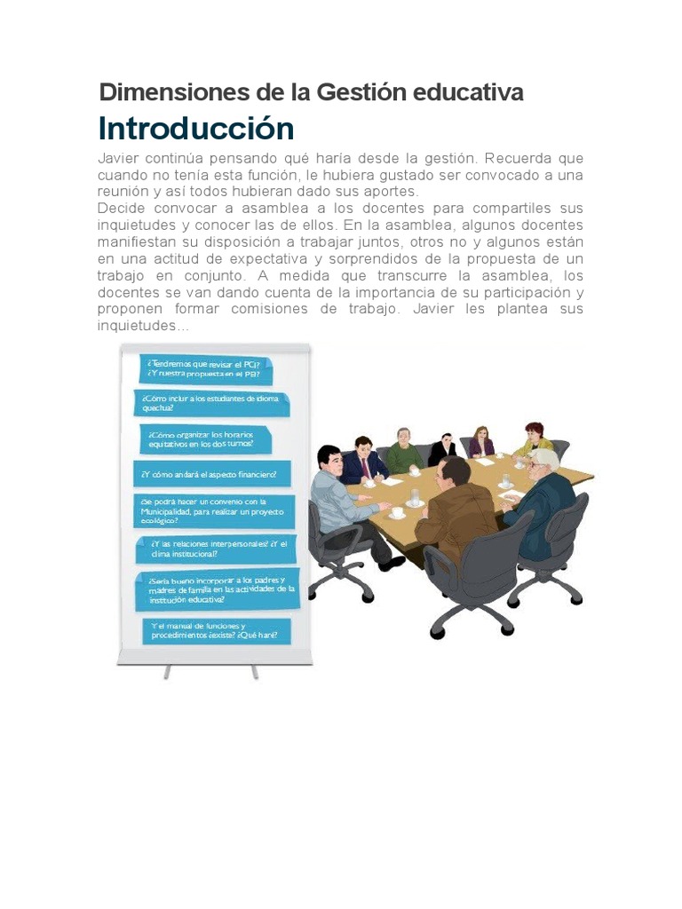 Dimensiones de la Gestión Educativa | PDF | Institución | Evaluación