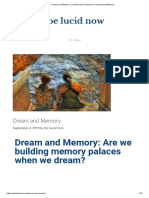 Dream Palaces For Learning and Memory