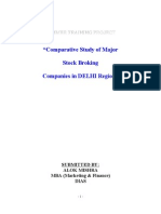 Comparative Study of Major Stock Broking Companies in DELHI Region