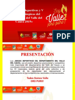 Presentacion Juegos Departamentales Buenaventura Enero 2019