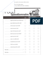 Food questionaire