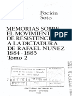 Memorias Sobre El Movimiento de Resistencia A La Dictadura de Rafael Nuñez 1884-4885 Tomo 2 PDF
