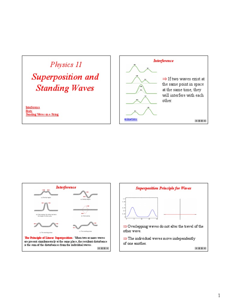 Superposition and Standing Waves: Physics 11 | PDF | Waves | Harmonic