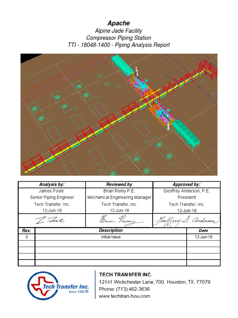Piping Analysis Report R0 PDF | PDF | Pipe (Fluid Conveyance) | Gas ...