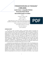 Venezuela. La Relación Estado Sindicatos 1999-2005. Venezuela Visión Plural Una mirada desde el Cendes