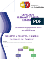 Dirección Nacional de Derechos Humanos, Género e Inclusión 24 de Septiembre de 2014