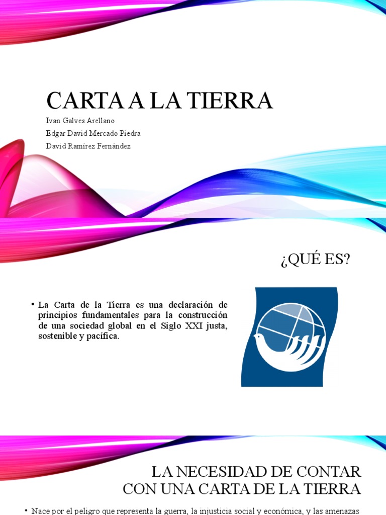 Principios de la Carta de la Tierra | PDF | Sustentabilidad ...