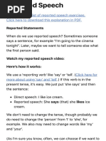 Reported Speech PDF