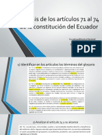 Artículos 71-74 Constitución Del Ecuador