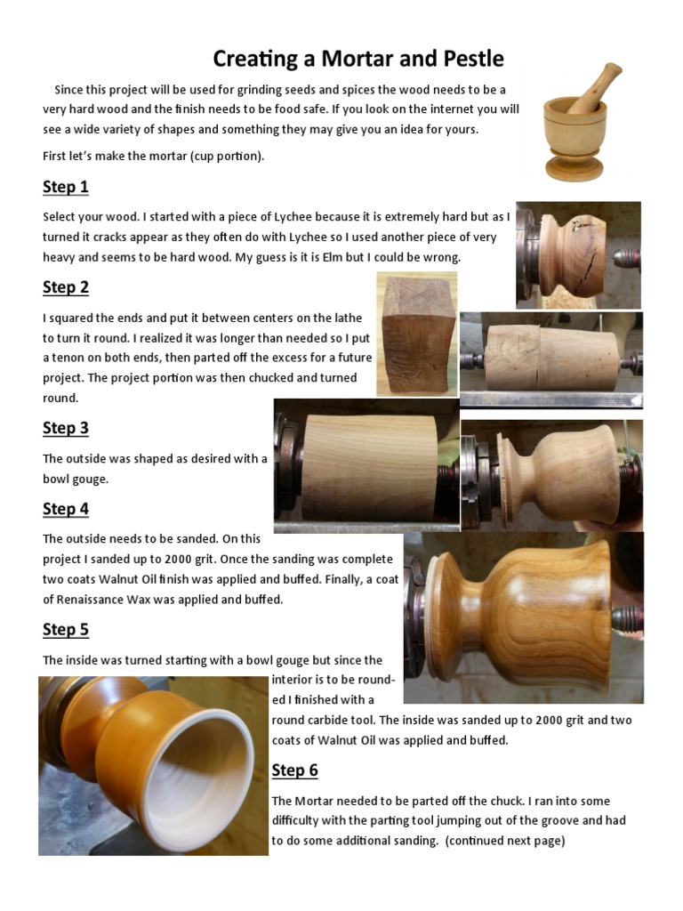 DIY Mortar and Pestle Instructions | PDF | Tools | Crafts