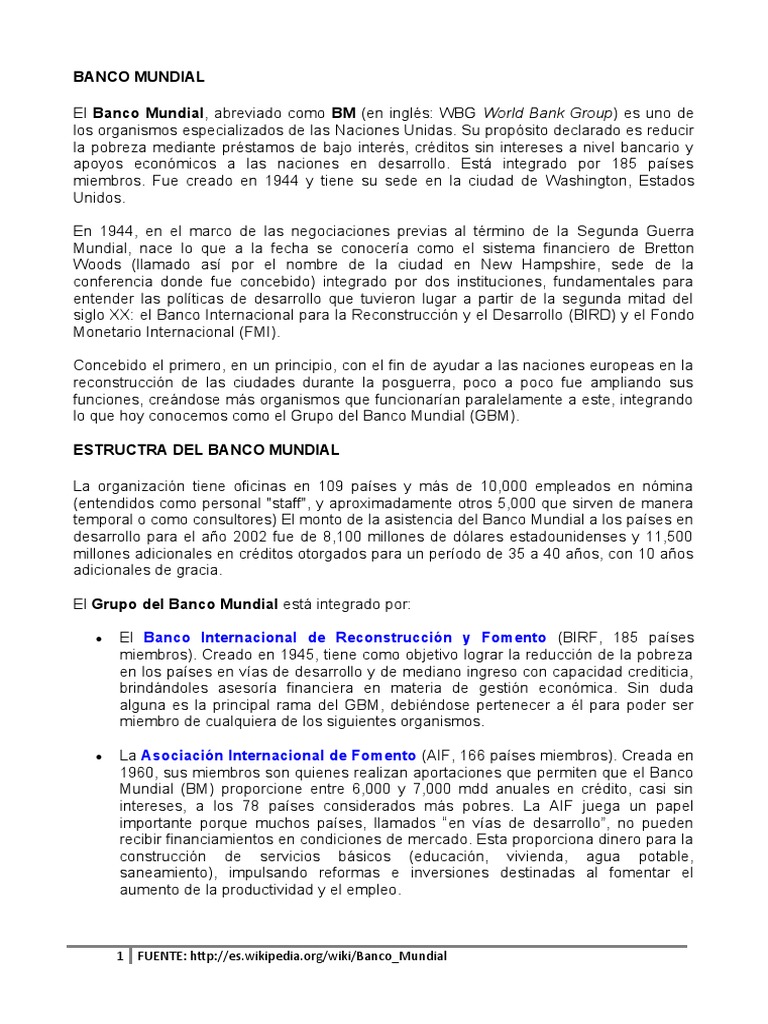 Banco Mundial | PDF | Banco Mundial | Política, image size:768x1024