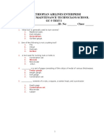 Ethiopian Airlines Enterprise Aviation Maintenance Technicians School Gc-5 Test I Name ID. No: - Class