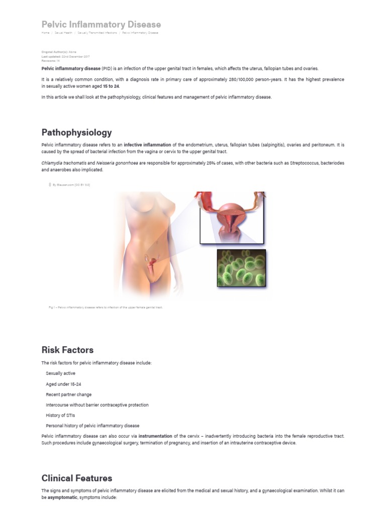 Clinical Features of Pelvic Inflammatory Disease | PDF | Health ...
