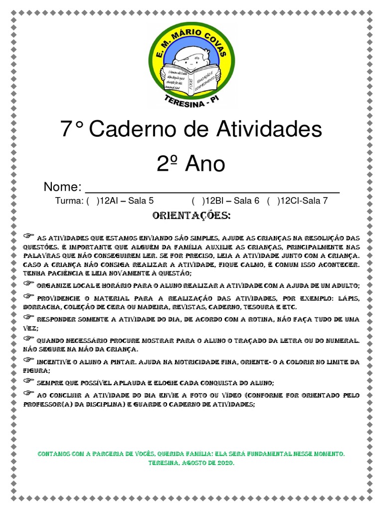 Caderno de Atividades 2º Ano | PDF | Cinderela | Formação complementar