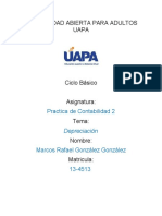 Tarea 6 Practica de Contabilidad 2 - Depreciación