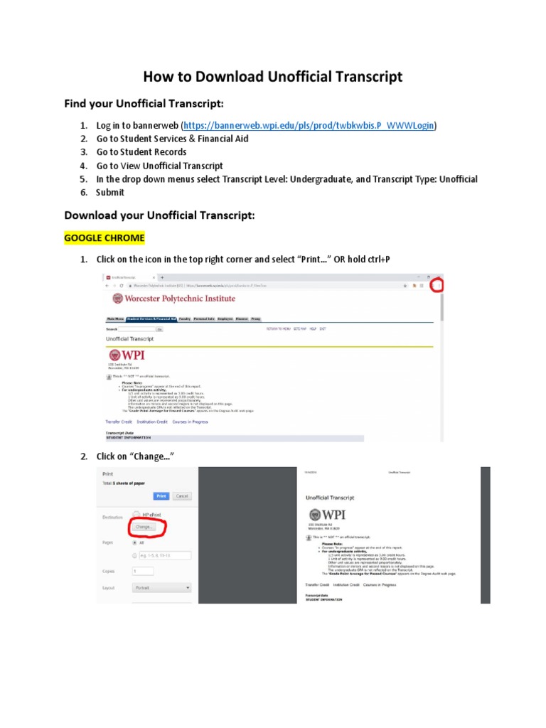 Download Unofficial Transcript Guide | PDF | Career & Growth | Business