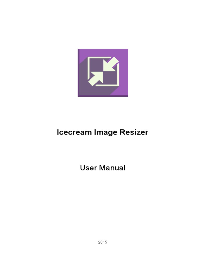 Icecream Image Resizer Manual PDF Computer File Button