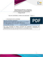 Guía de Actividades y Rúbrica de Evaluación - Unidad 1 - Tarea 2 - Leer, Escribir y Argumenta