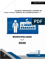 MODELO PLAN PARA LA VIGILANCIA, PREVENCIÓN Y CONTROL DE COVID -19 EN EL TRABAJO, DE LA MUNICIPALIDAD