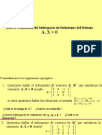 Base y Dimension Del Subespacio Soluciones AX 0