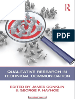 Qualitative Research in Technical Communication PDF