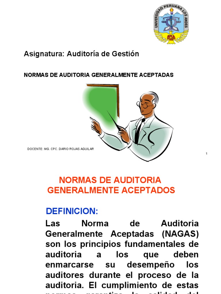 02 Normas de Auditoria Generalmente Aceptadas | PDF | Auditoría | Contralor