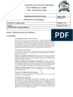 Tema y Taller Configuración Electrónica