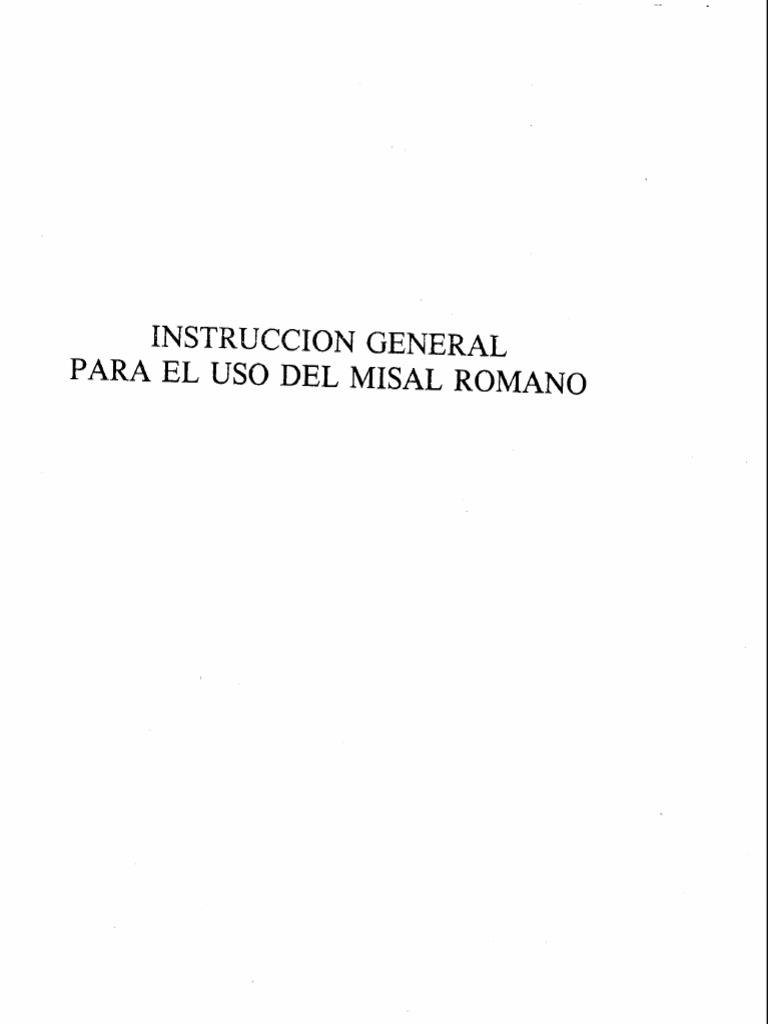 Instrucción General Del Misal Romano PDF Misa (liturgia) eucaristía