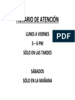 Horario de Atención