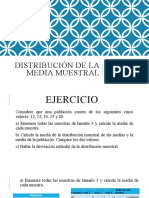 Ejercicio DISTRIBUCIÓN DE La Media Muestral