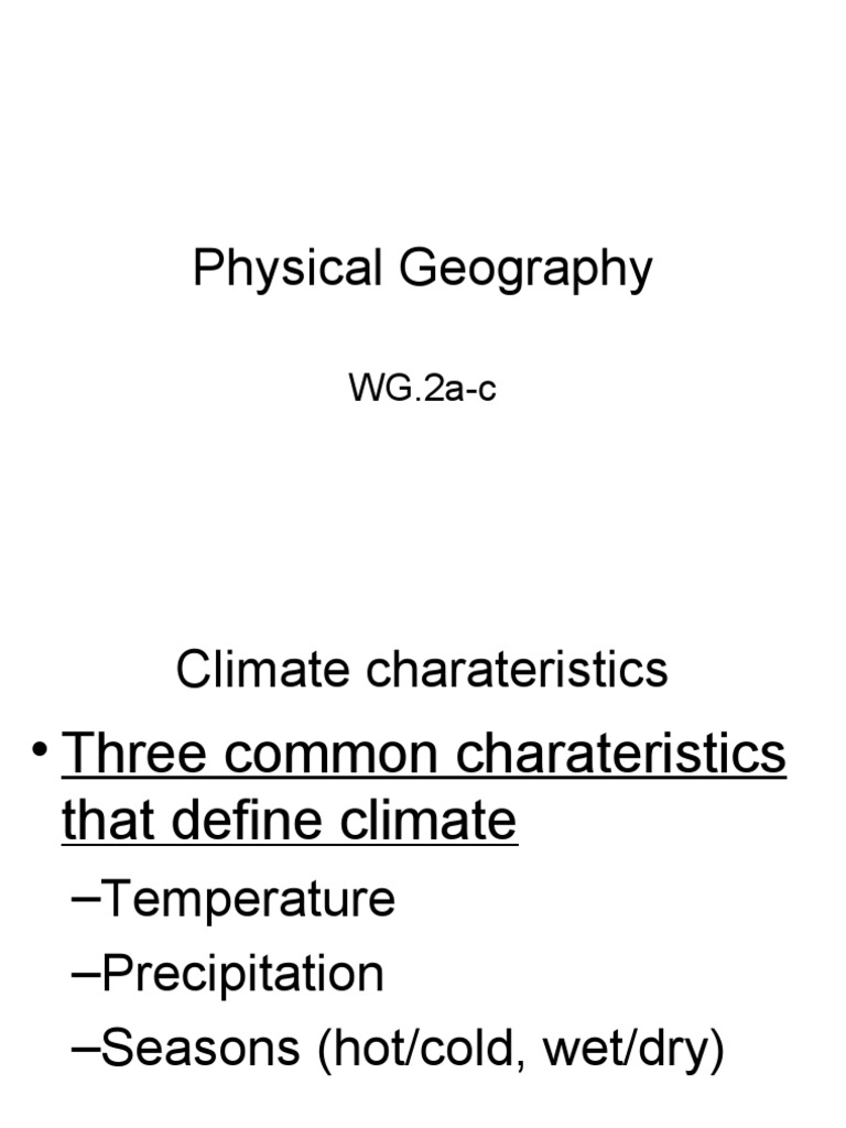 Climate and Human Impact on Geography | PDF | Climate | Precipitation