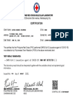 Certification: Philippine Red Cross Molecular Laboratory