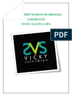 Plan de prevención de riesgos laborales para Vicky Salón & Spa