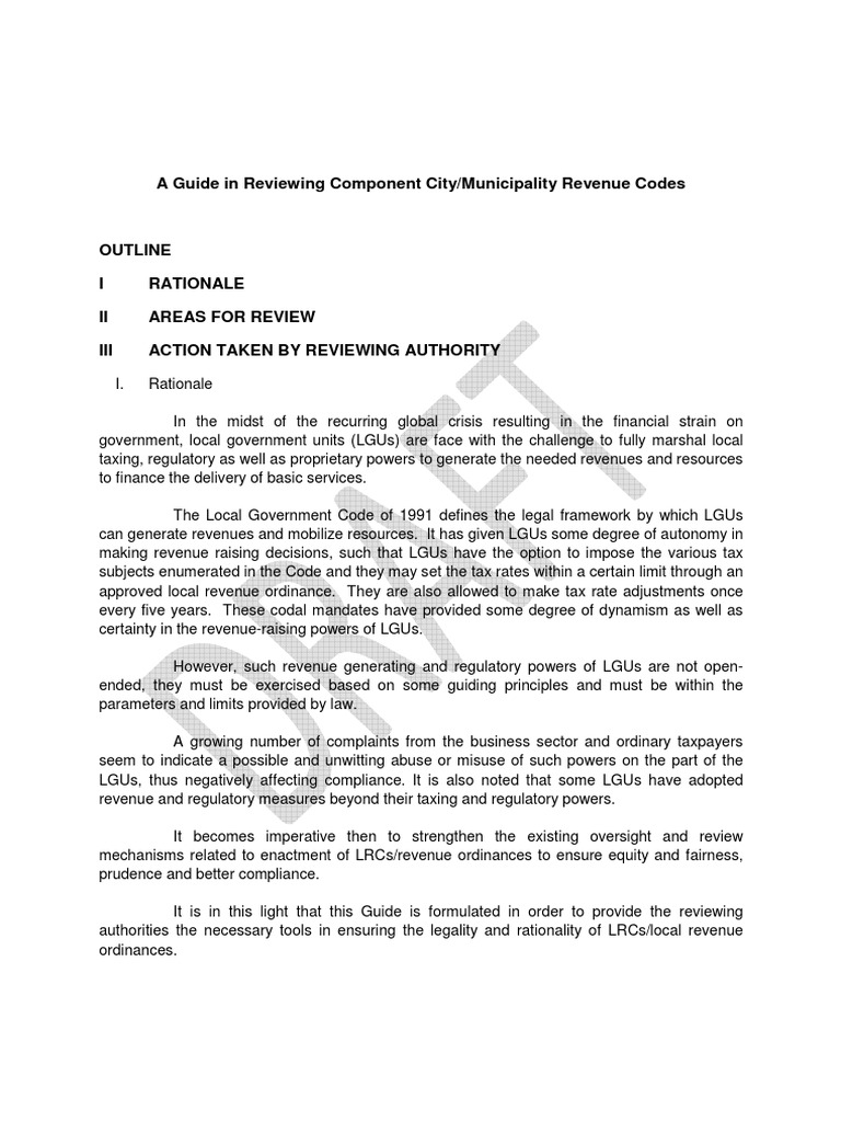 DILG-Joint - Circulars-Revenue Code Review (Guide) | PDF | Property Tax ...