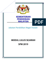 MODUL LULUS SEJARAH SPM 2019 JPN Kedah