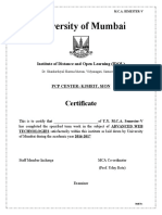 University of Mumbai: Certificate