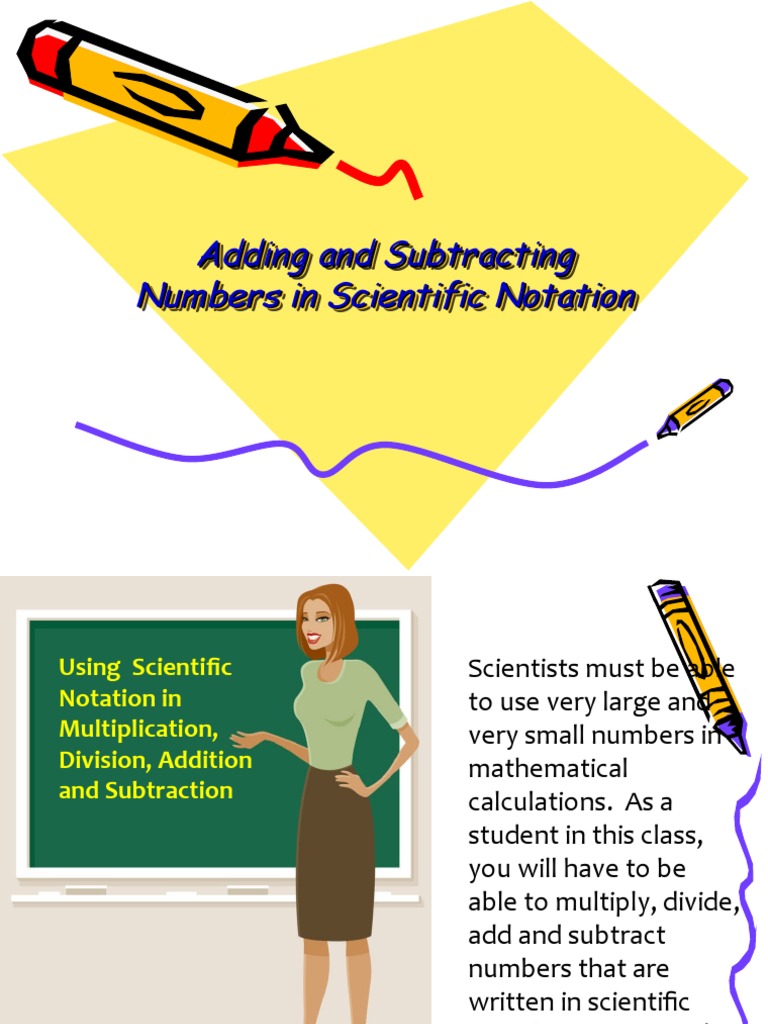 Add Subtract Scientific Notation | PDF | Multiplication | Subtraction