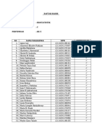 Daftar Hadir Biostatistik Kelas C Pertemuan Ke 5