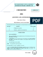 Chemistry 2001: Question and Answer Book