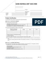 Green Building Material LEED Data Form PDF