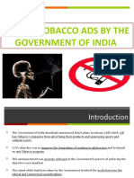 Ban On Tobacco Ads by The Government of India