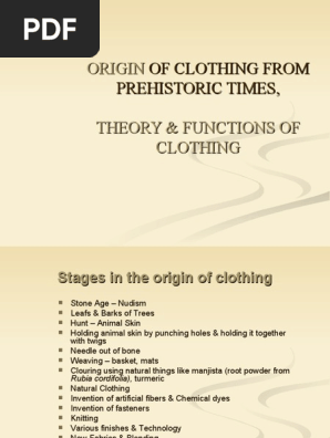 Session 1 Origin Of Clothing Ppt Clothing Design