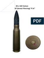 20 X 102 Vulcan MN40 AP (Armor Piercing) "P.A"