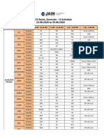 Time Table Semester - III From 24.08.2020 To 29.08.2020