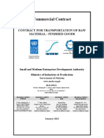 Contract For Transportation of Raw MaterialFinished Goods