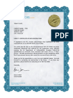 Certificate of Data Destruction