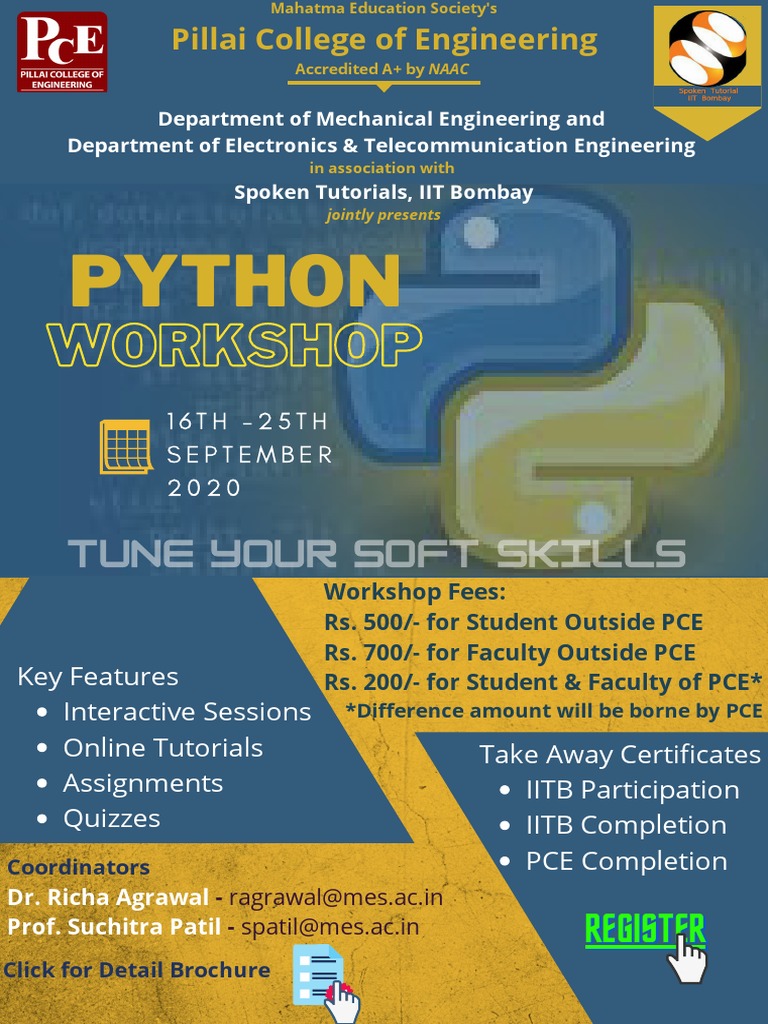 PYTHON Workshop - Flyer | PDF