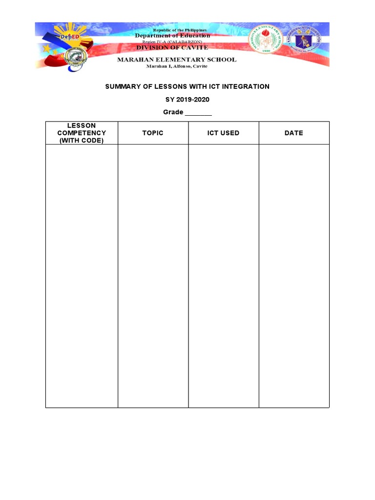 Weekly ICT Lesson Summary 2019-2020 | PDF | Finance & Money Management ...