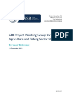 GRI Project Working Group For The Agriculture and Fishing Sector Standard